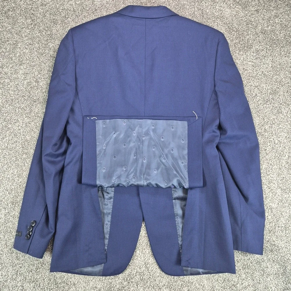 NWT John Varvatos Suit Mens 36R Blue Pinstripe Bedford Wool Blazer Pants 29W